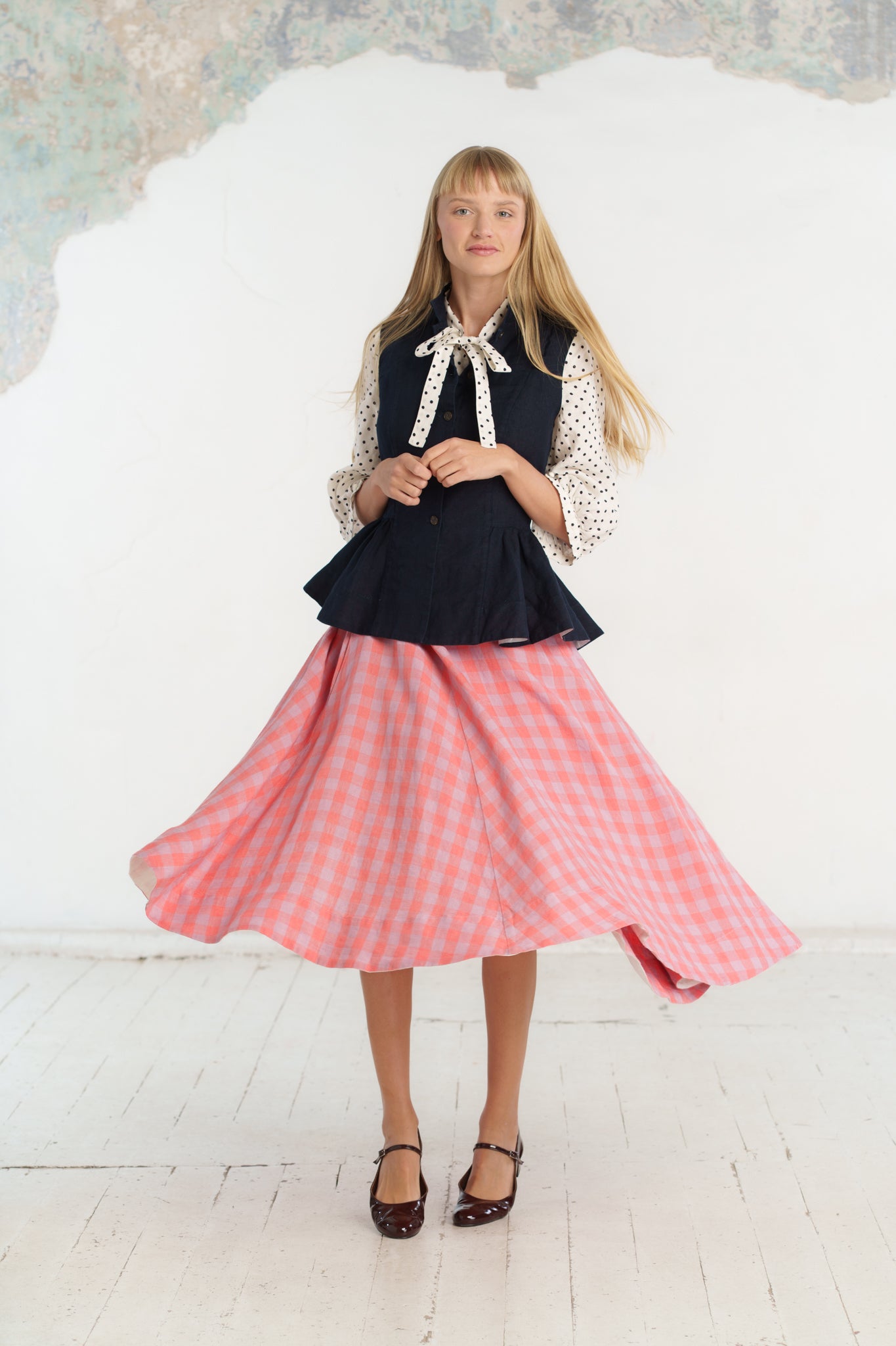 Wrap Skirt, Pink Gingham#color_pink-gingham