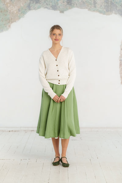 Elaine Cardigan, Long Sleeve, White Magnolia #color_white-magnolia
