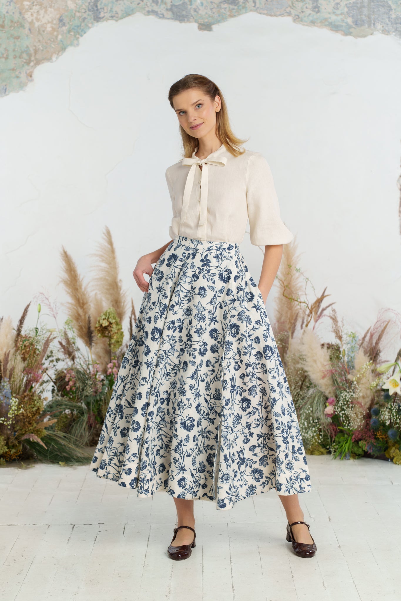 Maxi Wrap Skirt, Ink Rose
#color_ink-rose