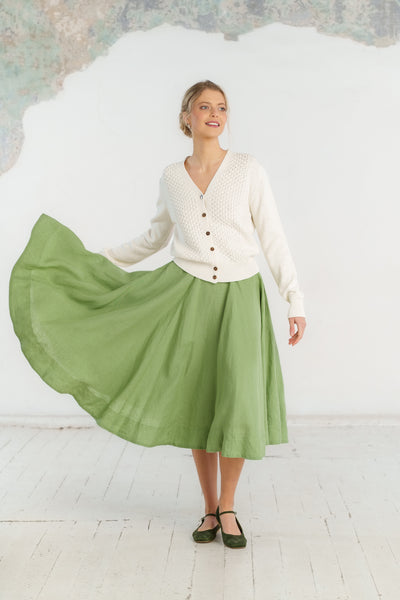 Elaine Cardigan, Long Sleeve, White Magnolia #color_white-magnolia