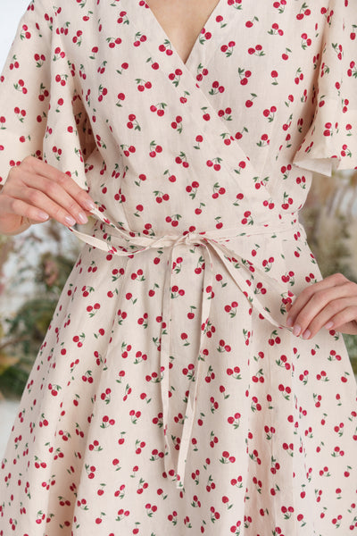Mini Wrap Dress, Butterfly Sleeve, Mon Chéri
#color_mon-cheri