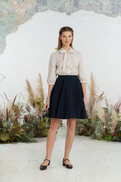 Mini Wrap Skirt, Night Navy
#color_night-navy