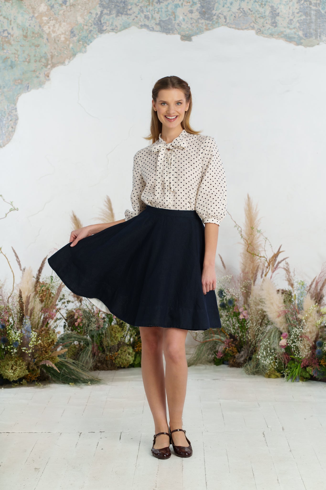 Mini Wrap Skirt, Night Navy
#color_night-navy