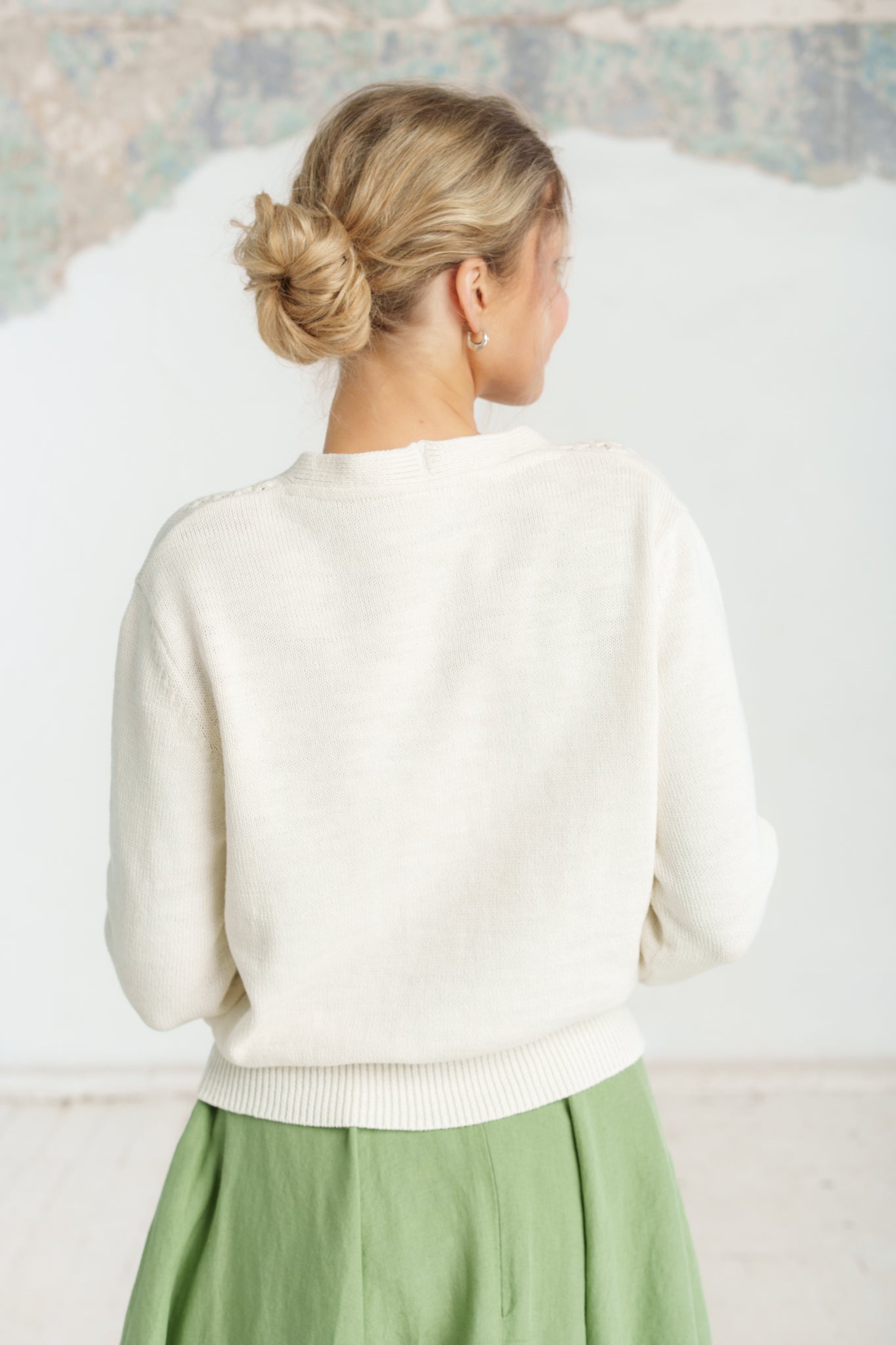 Elaine Cardigan, Long Sleeve, White Magnolia #color_white-magnolia