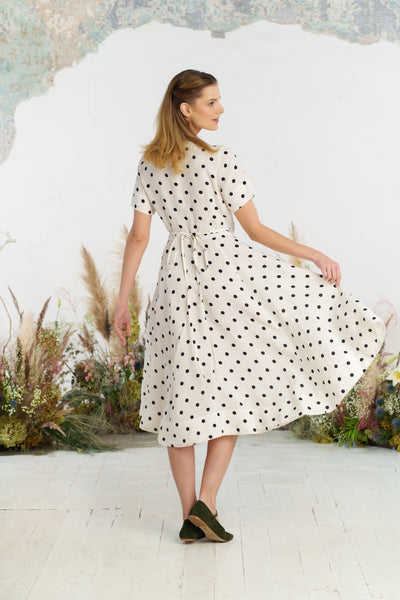 Wrap Dress, Short Sleeve, Big Dots
#color_big-dots