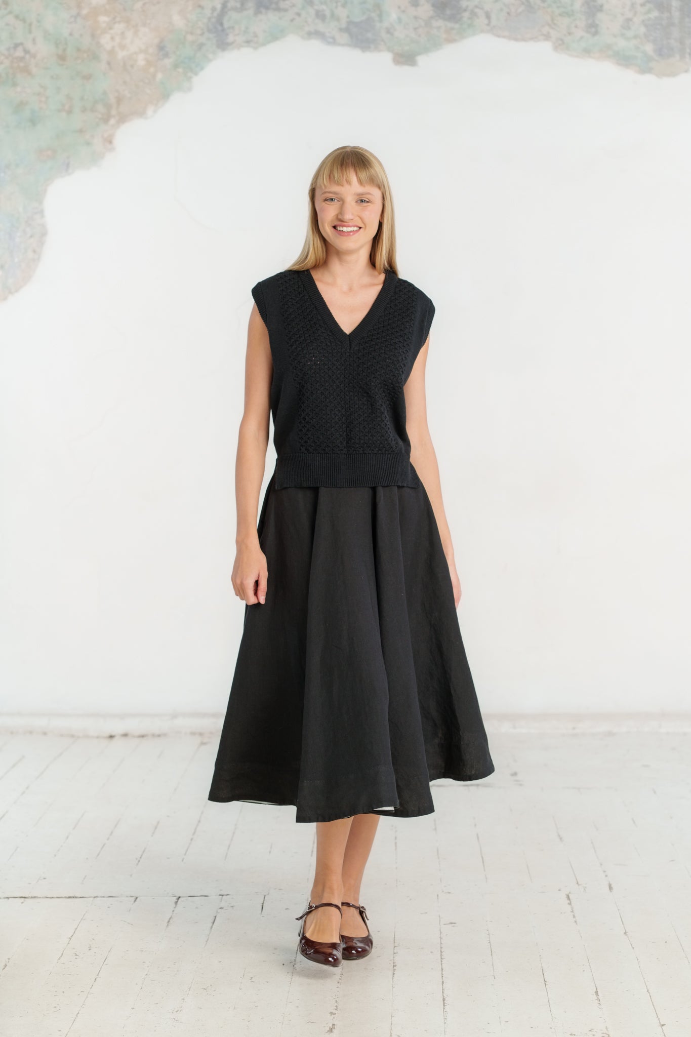 Elaine Vest, Sleeveless, Black Pansy #color_black-pansy