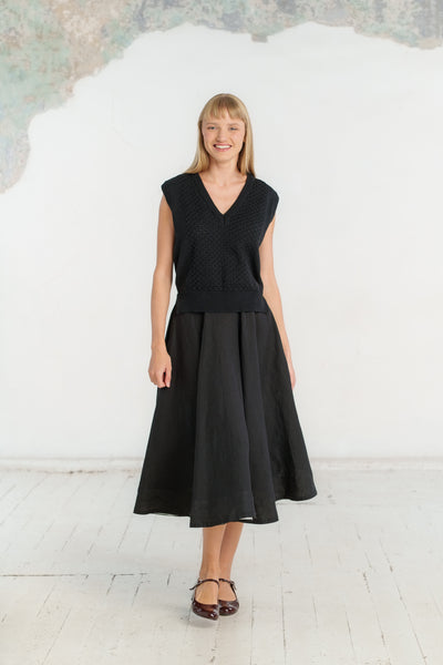 Elaine Vest, Sleeveless, Black Pansy #color_black-pansy