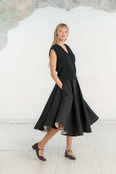 Elaine Vest, Sleeveless, Black Pansy #color_black-pansy