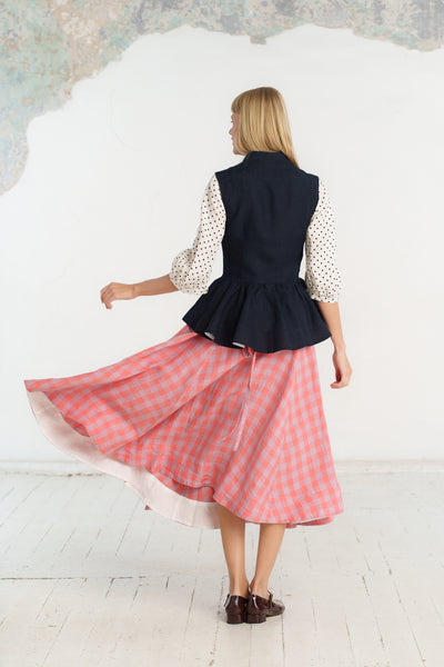 Wrap Skirt, Pink Gingham#color_pink-gingham