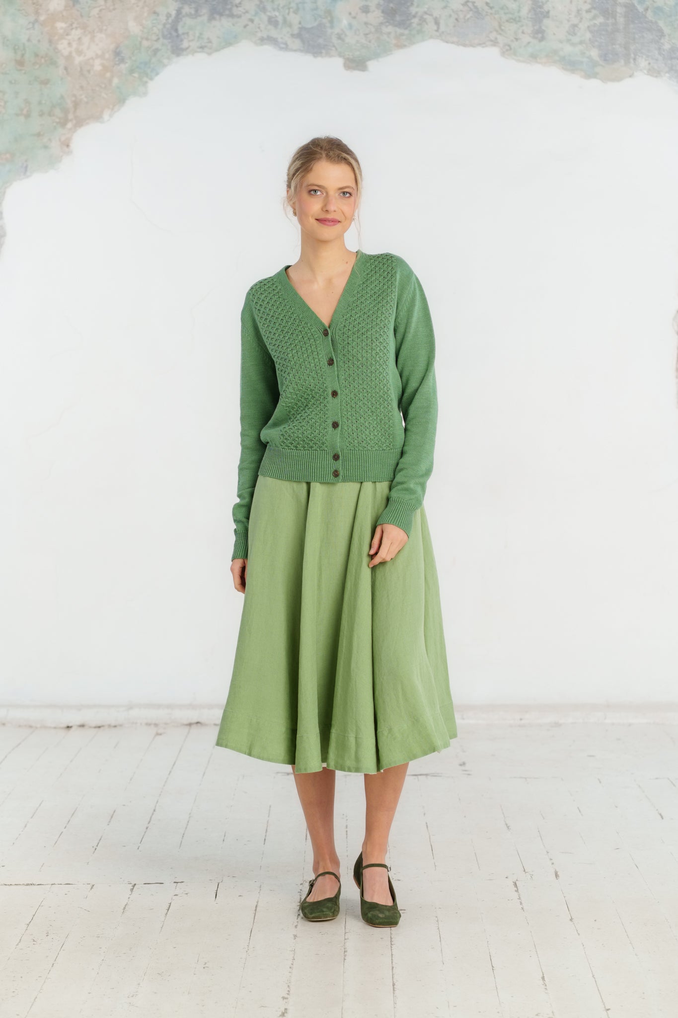 Elaine Cardigan, Long Sleeve, Matcha Latte #color_matcha-latte