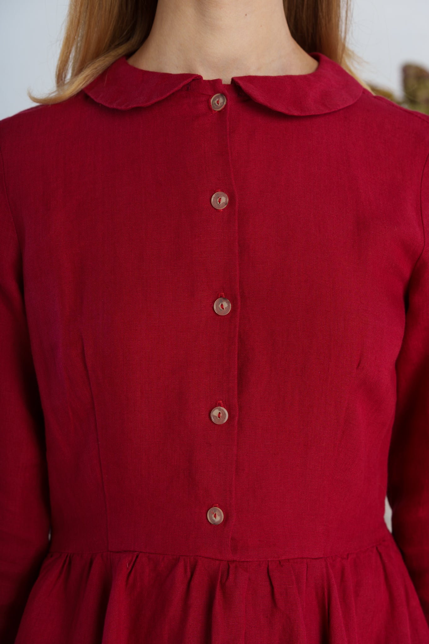 Classic Dress, Long Sleeve, Red Poppy#color_red-poppy