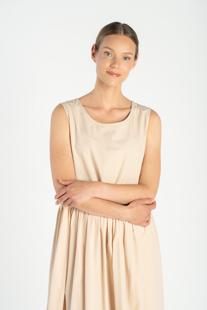 Petticoat, Sleeveless, Beige
#color_beige
