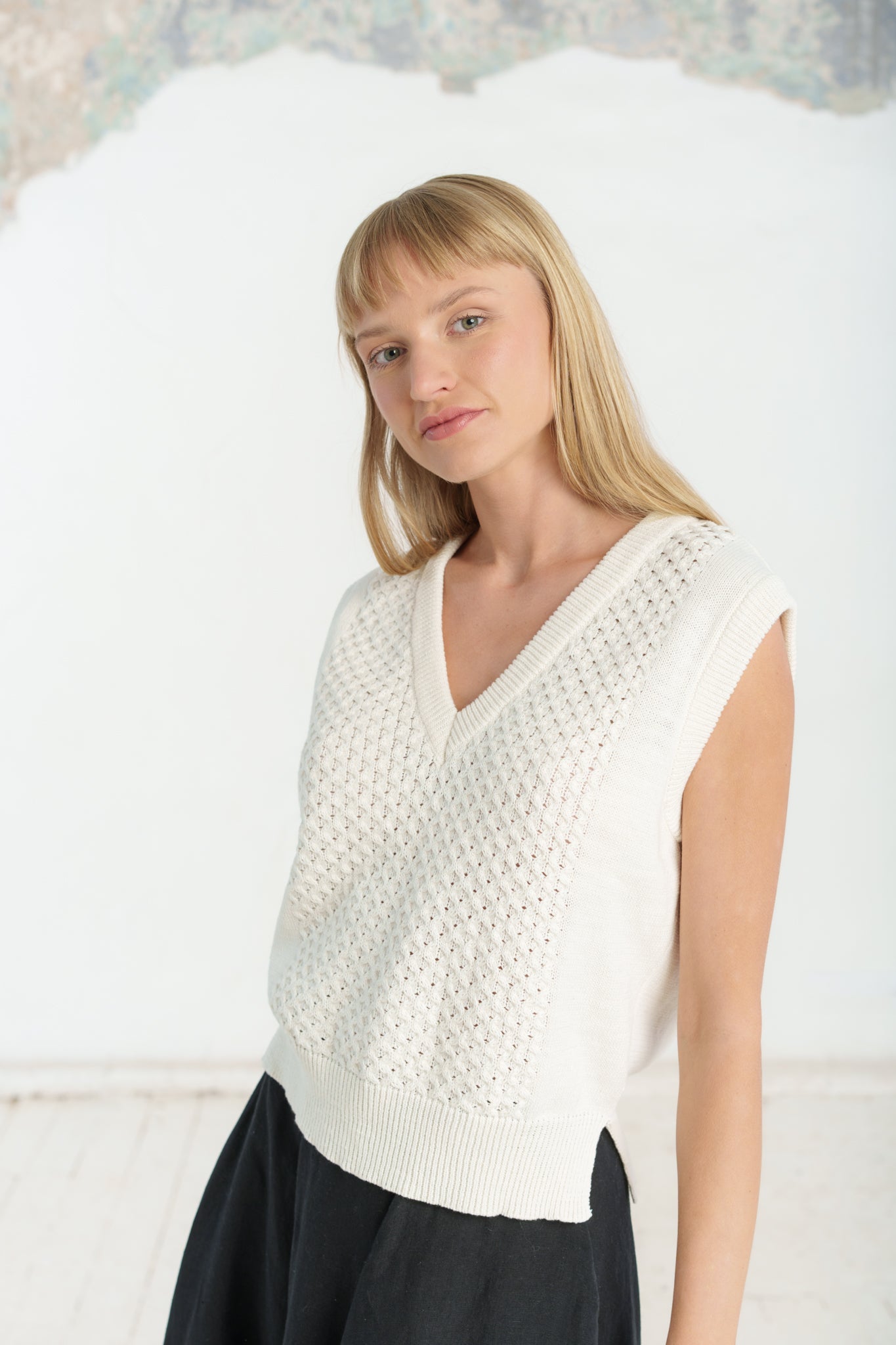 Elaine Vest, Sleeveless, White Magnolia #color_white-magnolia