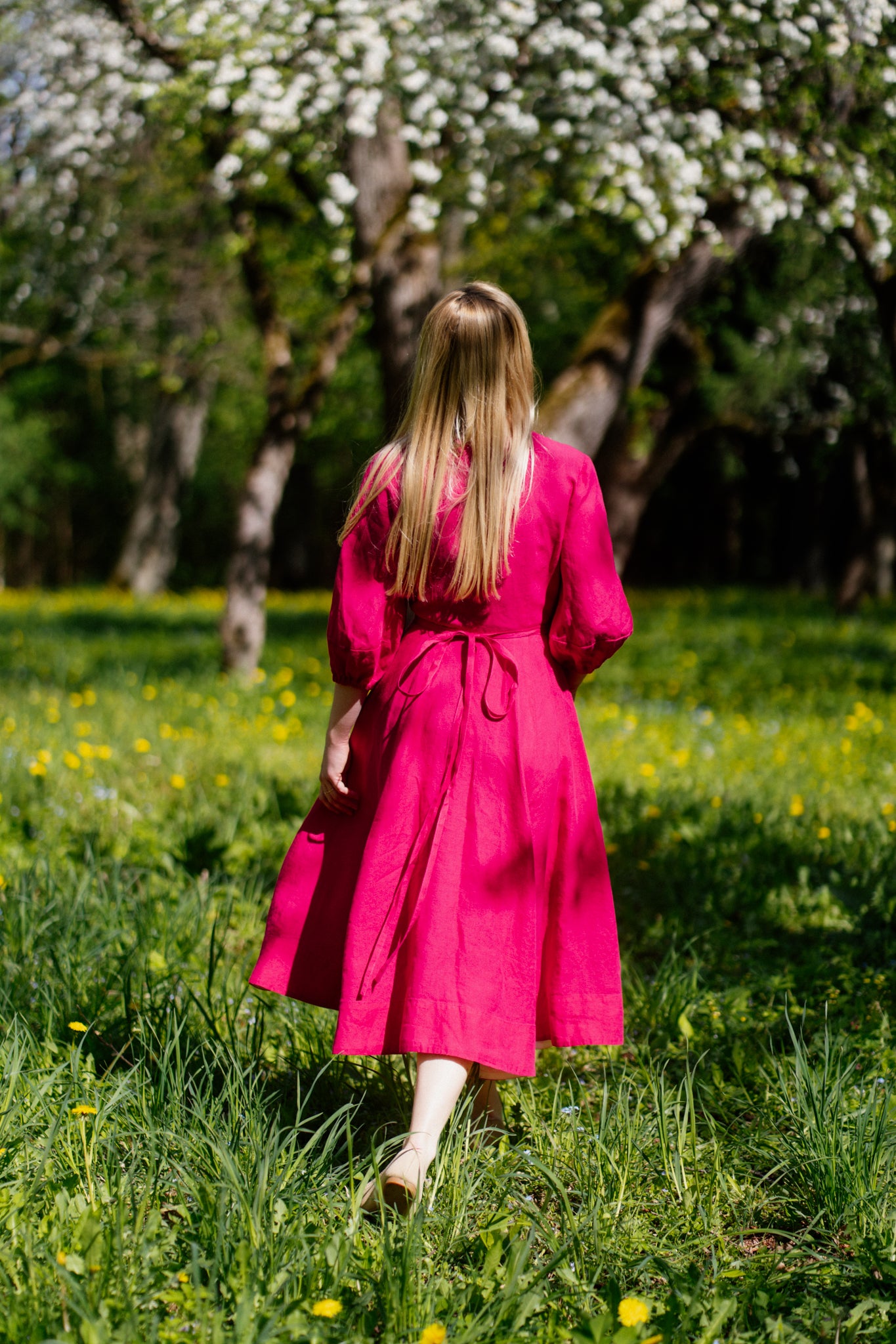 Wrap Gaia Dress, 3/4 Sleeve, Wild Raspberry
#color_wild-raspberry