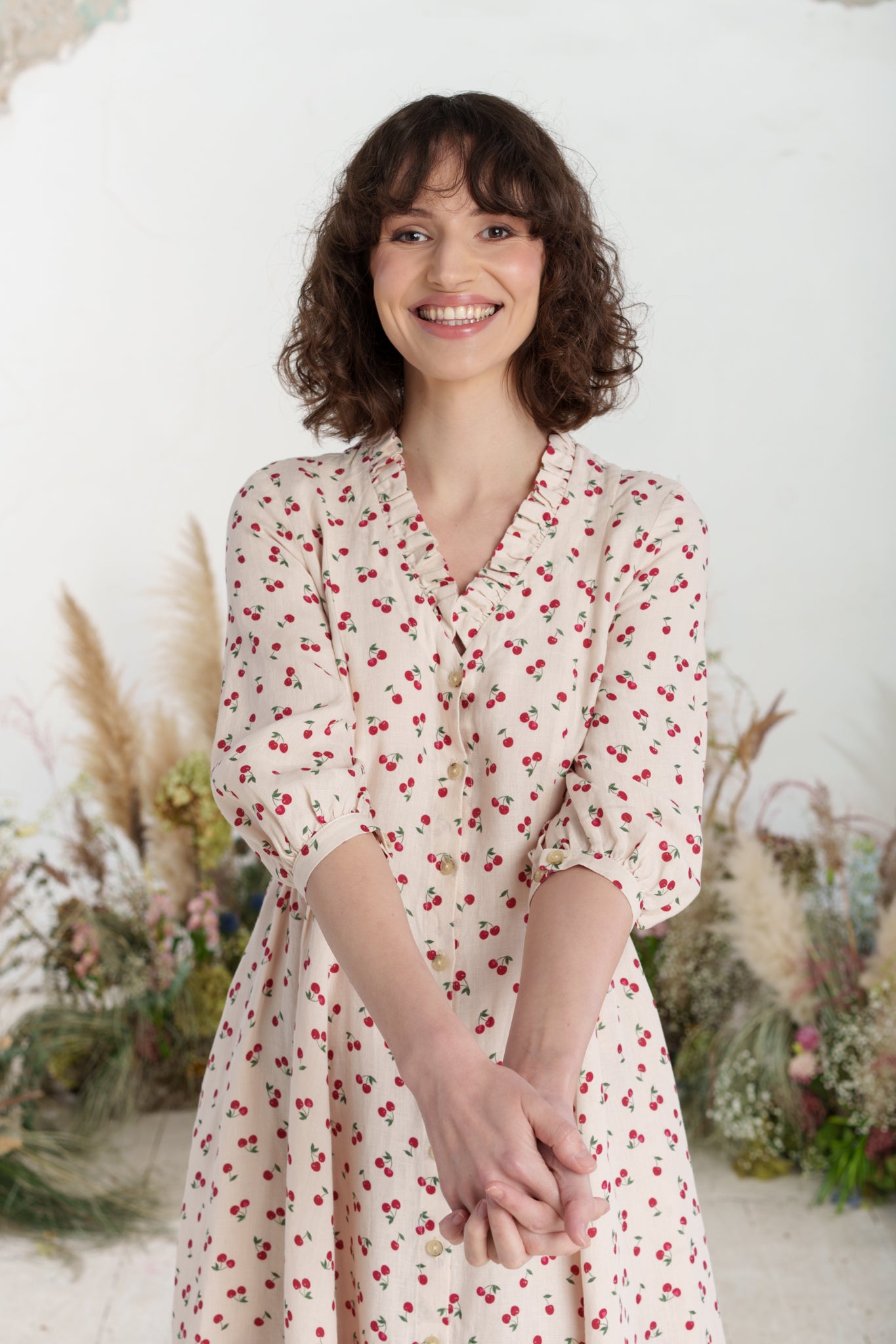 Ophelia Dress, 3/4 Sleeve, Mon Chéri
#color_mon-cheri