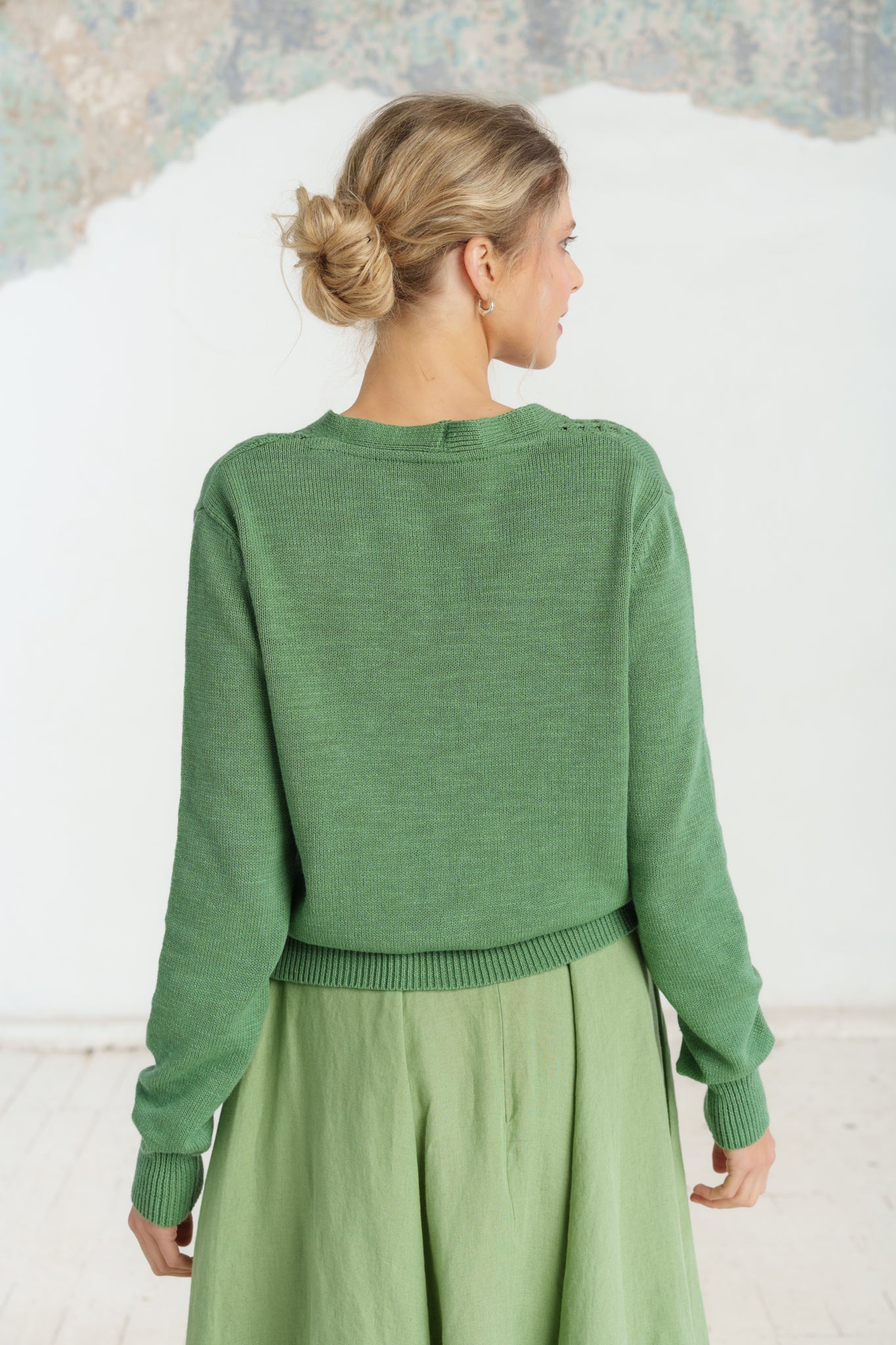 Elaine Cardigan, Long Sleeve, Matcha Latte #color_matcha-latte