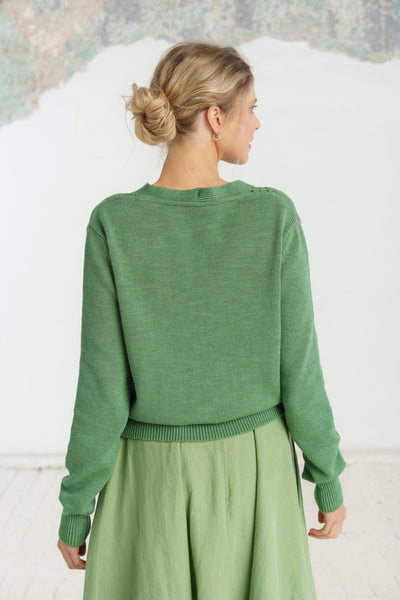Elaine Cardigan, Long Sleeve, Matcha Latte #color_matcha-latte