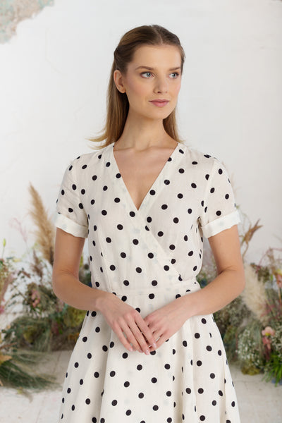 Wrap Dress, Short Sleeve, Big Dots
#color_big-dots