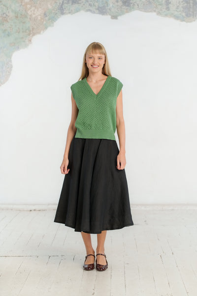 Elaine Vest, Sleeveless, Matcha Latte #color_matcha-latte