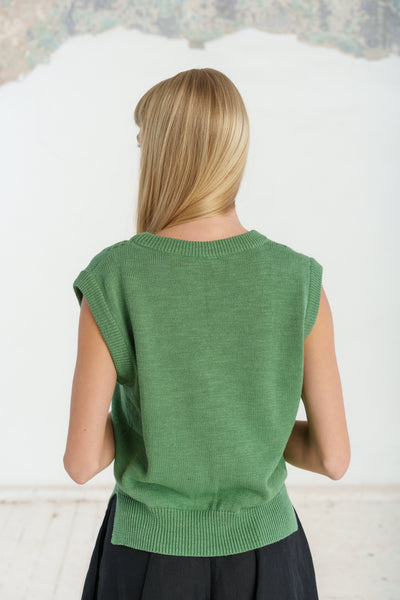 Elaine Vest, Sleeveless, Matcha Latte #color_matcha-latte