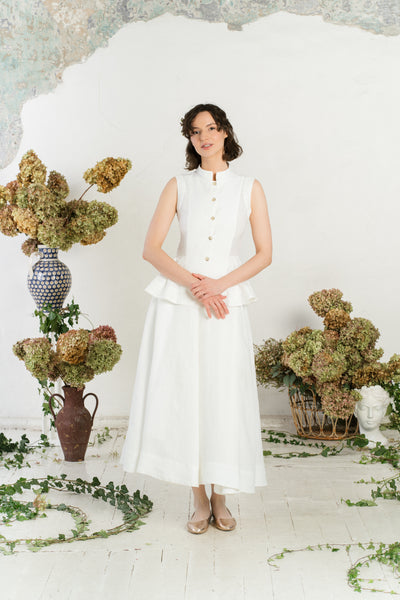 Maxi Wrap Skirt, White Magnolia