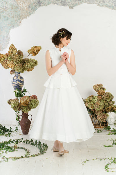 Maxi Wrap Skirt, White Magnolia