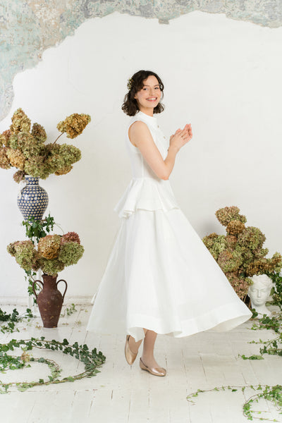 Maxi Wrap Skirt, White Magnolia
