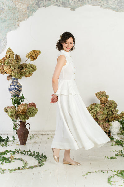 Maxi Wrap Skirt, White Magnolia
