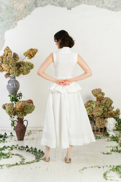 Maxi Wrap Skirt, White Magnolia
