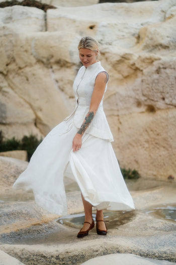 Maxi Wrap Skirt, Milky White
#color_milky-white