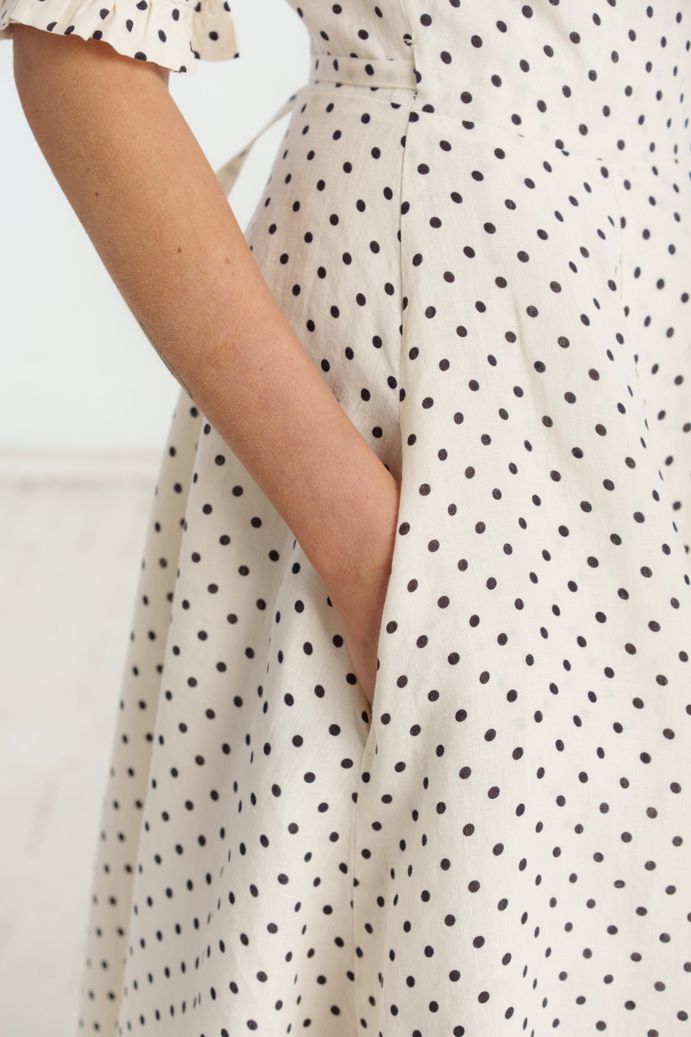 Darcy Dress, Short Sleeve, Tiny Dots#color_tiny-dots