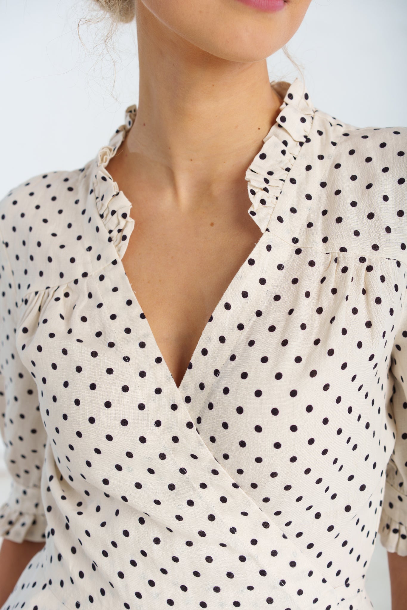 Bennet Blouse, Short Sleeve, Tiny Dots#color_tiny-dots