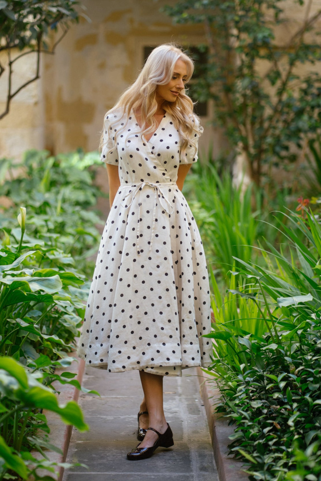 Wrap Dress, Short Sleeve, Big Dots
#color_big-dots