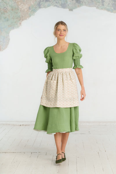 Meadow Apron, Stripe & Bloom #color_stripe-bloom