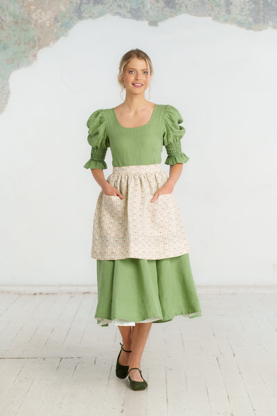 Meadow Apron, Stripe & Bloom #color_stripe-bloom