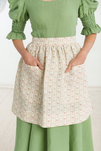 Meadow Apron, Stripe & Bloom #color_stripe-bloom