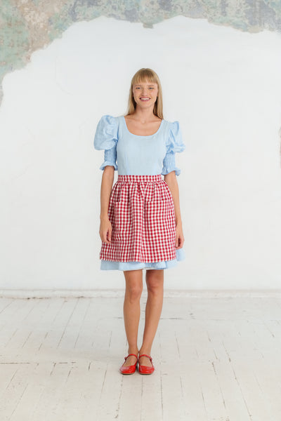 Meadow Apron, Red Gingham#color_red-gingham