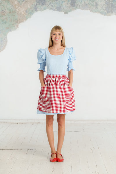 Meadow Apron, Red Gingham#color_red-gingham