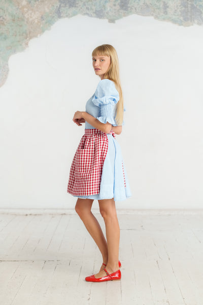 Meadow Apron, Red Gingham#color_red-gingham