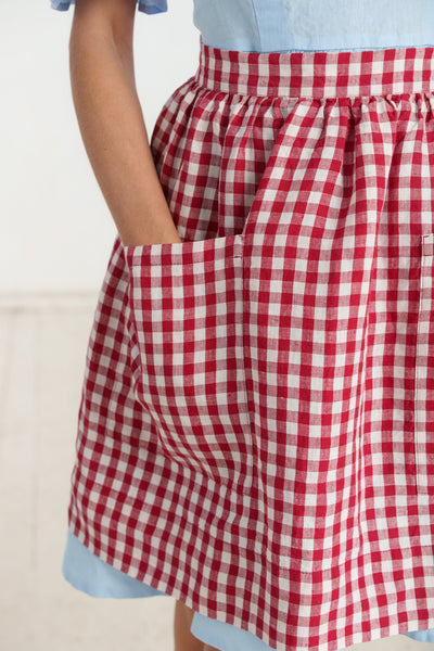 Meadow Apron, Red Gingham#color_red-gingham