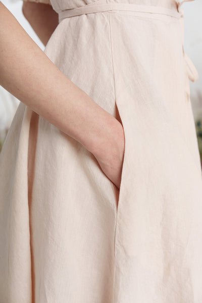 Darcy Dress, Short Sleeve, Seashell White#color_seashell-white