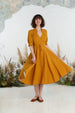 Darcy Dress, Short Sleeve, Marigold#color_marigold