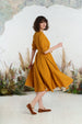 Darcy Dress, Short Sleeve, Marigold#color_marigold