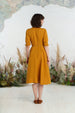 Darcy Dress, Short Sleeve, Marigold#color_marigold