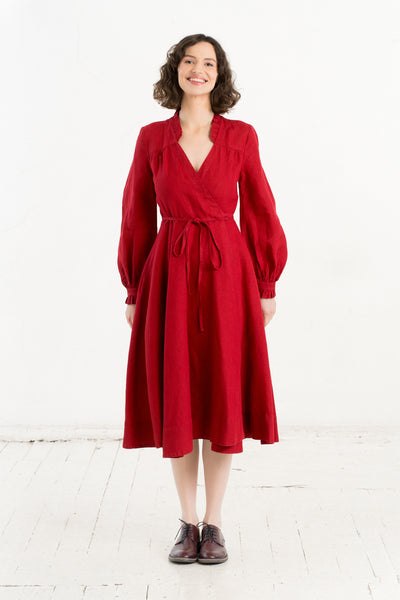 Darcy Dress, Long Sleeve, Red Poppy#color_red-poppy