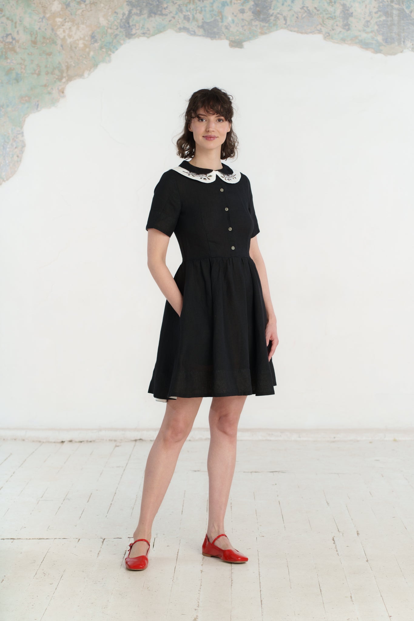 Peter Pan Collar, Embroidery#color_hazelnut