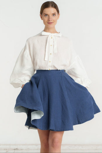 Clementine Shirt, Long Sleeve, White Magnolia #color_white-magnolia