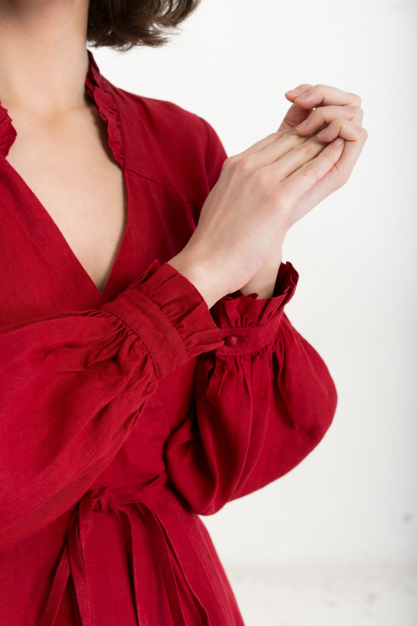 Darcy Dress, Long Sleeve, Red Poppy#color_red-poppy