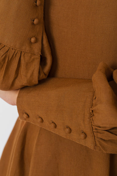 Hawthorn Dress, Long Sleeve, Warm Brown
#color_warm-brown
