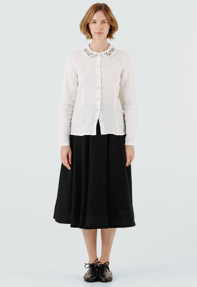 Classic Shirt, Long Sleeve, Embroidered Collar#color_hazelnut